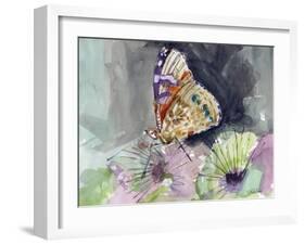 Watercolor Butterfly III-LuAnn Roberto-Framed Art Print