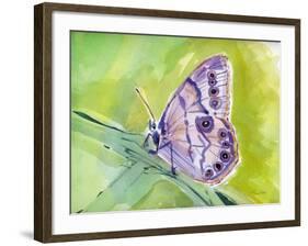 Watercolor Butterfly IV-LuAnn Roberto-Framed Art Print