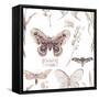 Watercolor Butterfly Pattern-Eisfrei-Framed Stretched Canvas