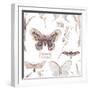 Watercolor Butterfly Pattern-Eisfrei-Framed Art Print