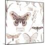 Watercolor Butterfly Pattern-Eisfrei-Mounted Art Print