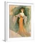 Watercolor by Felix Fournery from French Periodical Les Modes Showing Fashionable Woman in Paquin-null-Framed Photographic Print