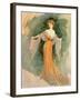 Watercolor by Felix Fournery from French Periodical Les Modes Showing Fashionable Woman in Paquin-null-Framed Photographic Print