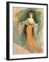 Watercolor by Felix Fournery from French Periodical Les Modes Showing Fashionable Woman in Paquin-null-Framed Photographic Print