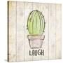 Watercolor Cactus Laugh-Kimberly Allen-Stretched Canvas