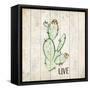 Watercolor Cactus Live-Kimberly Allen-Framed Stretched Canvas