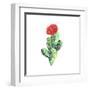 Watercolor Cactus. Original Watercolor. Illustration for Greeting Cards, Invitations, and Other Pri-Yudina Anna-Framed Art Print