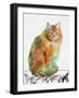 Watercolor Cat On Table F-Jean Plout-Framed Giclee Print