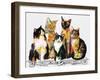 Watercolor Cat On Table G-Jean Plout-Framed Giclee Print
