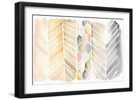 Watercolor Chevron-Elyse DeNeige-Framed Art Print