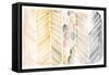 Watercolor Chevron-Elyse DeNeige-Framed Stretched Canvas