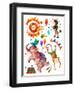 Watercolor Circus-tanycya-Framed Art Print