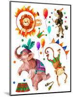 Watercolor Circus-tanycya-Mounted Art Print