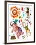 Watercolor Circus-tanycya-Framed Art Print