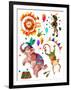 Watercolor Circus-tanycya-Framed Art Print