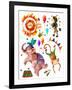 Watercolor Circus-tanycya-Framed Art Print