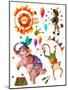 Watercolor Circus-tanycya-Mounted Art Print