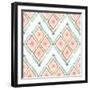 Watercolor Coast Pattern VA-Beth Grove-Framed Art Print