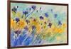 Watercolor Cornflowers-Pol Ledent-Framed Art Print