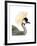 Watercolor Crested Crane-Naomi McCavitt-Framed Art Print