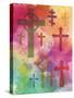 Watercolor Cross 1-Melody Hogan-Stretched Canvas