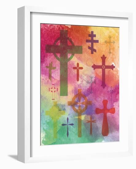 Watercolor Cross 1-Melody Hogan-Framed Art Print