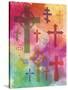 Watercolor Cross 1-Melody Hogan-Stretched Canvas