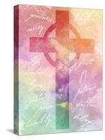 Watercolor Cross Words 2-Melody Hogan-Stretched Canvas