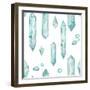 Watercolor Crystals and Gem Stones-Eisfrei-Framed Art Print