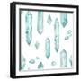 Watercolor Crystals and Gem Stones-Eisfrei-Framed Art Print