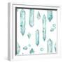 Watercolor Crystals and Gem Stones-Eisfrei-Framed Art Print