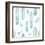Watercolor Crystals and Gem Stones-Eisfrei-Framed Art Print