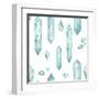 Watercolor Crystals and Gem Stones-Eisfrei-Framed Art Print