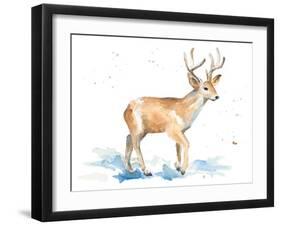 Watercolor Deer-Lanie Loreth-Framed Art Print