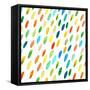 Watercolor Drops Pattern.-Maria Sem-Framed Stretched Canvas