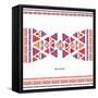 Watercolor Ethnic Card. Boho Chic, Ethnic, Pattern, Wallpaper.-windesign-Framed Stretched Canvas
