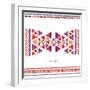 Watercolor Ethnic Card. Boho Chic, Ethnic, Pattern, Wallpaper.-windesign-Framed Art Print