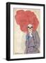 Watercolor Fashion Illustration Girl-yusuf doganay-Framed Art Print