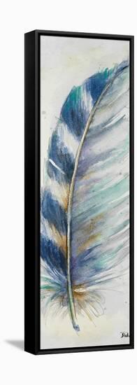 Watercolor Feather V-Patricia Pinto-Framed Stretched Canvas