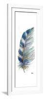 Watercolor Feather White V-Patricia Pinto-Framed Premium Giclee Print