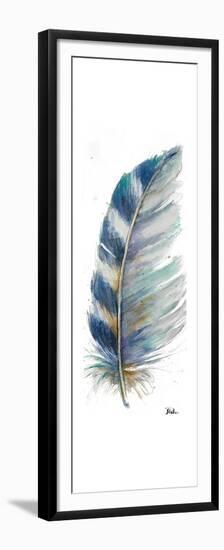 Watercolor Feather White V-Patricia Pinto-Framed Premium Giclee Print