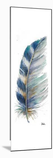 Watercolor Feather White V-Patricia Pinto-Mounted Premium Giclee Print