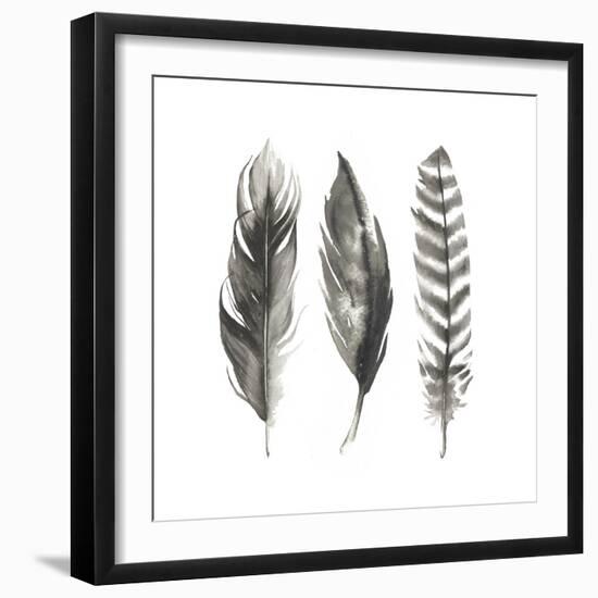 Watercolor Feathers I-Grace Popp-Framed Art Print