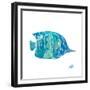 Watercolor Fish in Teal III-Julie DeRice-Framed Premium Giclee Print