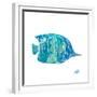 Watercolor Fish in Teal III-Julie DeRice-Framed Premium Giclee Print