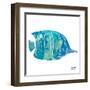 Watercolor Fish in Teal III-Julie DeRice-Framed Art Print