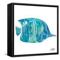 Watercolor Fish in Teal III-Julie DeRice-Framed Stretched Canvas