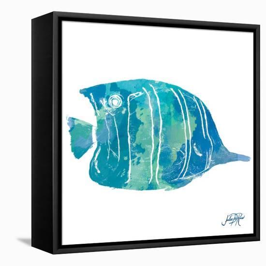 Watercolor Fish in Teal III-Julie DeRice-Framed Stretched Canvas