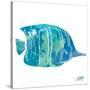 Watercolor Fish in Teal III-Julie DeRice-Stretched Canvas