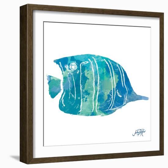 Watercolor Fish in Teal III-Julie DeRice-Framed Art Print